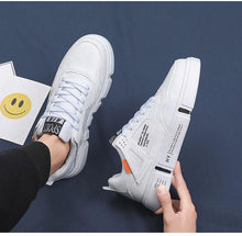 Load image into Gallery viewer, White Leather Sneakers For Men Breathable Casual Walking Sports Running Shoes Outdoor Travel Fitness Sneakers Comfortable Casual Shoes Outdoor Men Sneakers