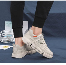 Load image into Gallery viewer, White Leather Sneakers For Men Breathable Casual Walking Sports Running Shoes Outdoor Travel Fitness Sneakers Comfortable Casual Shoes Outdoor Men Sneakers