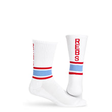 Load image into Gallery viewer, White Rebs Casual Crew Socks