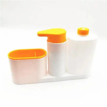 Load image into Gallery viewer, White Smart Kitchen Soap Dispenser Bathroom Accessories Liquid Soap Dispenser Simple Storage Box With Tank 3 IN 1 Cleaning Sponge Brush Holder Soap Pump Kitchen Gadgets