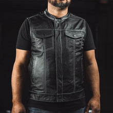 Load image into Gallery viewer, The Cut Men's Motorcycle Leather Vest, Multiple Color Options