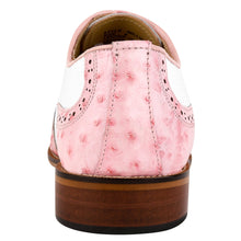 Load image into Gallery viewer, William Genuine Leather Two Tonned Lizard/Ostrich Print Oxford Shoes