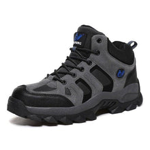 Load image into Gallery viewer, Winter Ankle Boots Mens Snow Warm Fur Leather Hiking Boots Outdoor Hunting Men's Work Warm Hiking Boots High Top Winter Outdoor Walking Lace Up Anti-Slip Breathable Ankle Booties For Mens