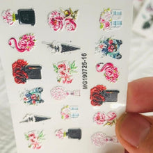 Load image into Gallery viewer, Winter Christmas Acrylic Engraved Nail Sticker Colorful Snow Design Decals Nail Water Slide Decals Nail Art Stickers Decals Christmas Snowflake Bronzing Christmas Slider Nail Art 3D Decals Decoration Decals Snowflakes Elk Bear Christmas Xmas Stickers
