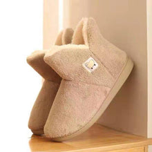 Load image into Gallery viewer, Winter Cotton Slippers Sheep Skin Woman Slippers Natural Fur Women Warm Indoor Shoes Soft Wool House Slippers Memory Foam Closed Back Slippers With Warm Lining Wool-Like Blend Cotton House Shoes