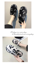 Load image into Gallery viewer, Winter Cotton Slippers Women Leopard Shoes Fashion Fur Slides For Home Comfort Warm Womens Slippers Non-slip Fuzzy House Memory Foam Slippers Furry Fur Lined Bedroom Slippers