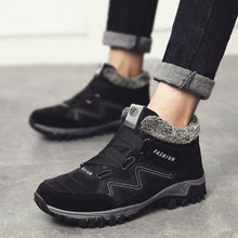 Load image into Gallery viewer, Winter Elegant Unisex Boots With Fur Warm Leather Snow Boots Winter Work Casual Shoes High Top Rubber Ankle Boots Leather Platform Fashion Luxury Boots Non-Slip Hiking Boots