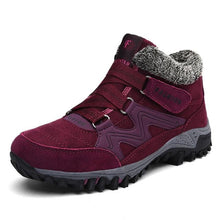 Load image into Gallery viewer, Winter Elegant Unisex Boots With Fur Warm Leather Snow Boots Winter Work Casual Shoes High Top Rubber Ankle Boots Leather Platform Fashion Luxury Boots Non-Slip Hiking Boots