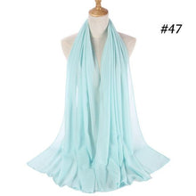 Load image into Gallery viewer, Winter Fashion Long Solid Color Soft Muslim Bubble Chiffon Hijab Scarf Shawls Hijab Elegant Scarf Wrap Lightweight Islamic Head Wear Escharpe Shawls Headband Wraps Lightweight Head Scarves Ladies Hijabs For Women