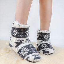Load image into Gallery viewer, Winter Fur Slippers Women Warm House Slippers Plush Flip Flops Christmas Cotton Indoor Home Shoes Comfort Warm Fluffy Faux Fur Slipper Boots Soft Memory Foam Ankle Booties