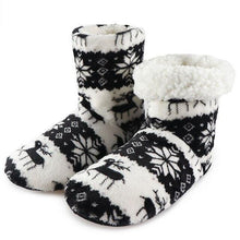 Load image into Gallery viewer, Winter Fur Slippers Women Warm House Slippers Plush Flip Flops Christmas Cotton Indoor Home Shoes Comfort Warm Fluffy Faux Fur Slipper Boots Soft Memory Foam Ankle Booties