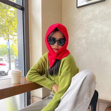 Load image into Gallery viewer, Winter Hat Skullies Beanies Hats Men Women Scarf Warm Breathable Hood Knitted Hat Caps Balaclava Mask Gorras Bonnet Knitted Hat Face Hooded Cowl Neckerchief with Drawstring Soft Balaclava Pullover Knitted Beanie for Adults Men Women Ski Caps