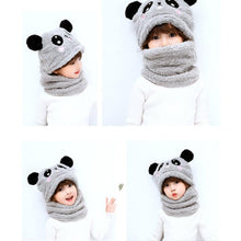Load image into Gallery viewer, Winter Hat Warm Winter Fashion Adult Kids Winter Fuzzy Plush Balaclava Hat Cartoon Panda Rabbit Windproof Full Cover Earflap Hood Cap Neck Warmer Scarf Fleece Balaclava Hood Ski Mask Cold Weather Face Mask Neck Warmer Winter Nose Warmer