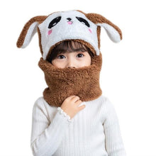 Load image into Gallery viewer, Winter Hat Warm Winter Fashion Adult Kids Winter Fuzzy Plush Balaclava Hat Cartoon Panda Rabbit Windproof Full Cover Earflap Hood Cap Neck Warmer Scarf Fleece Balaclava Hood Ski Mask Cold Weather Face Mask Neck Warmer Winter Nose Warmer