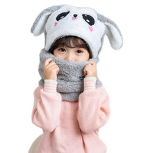 Load image into Gallery viewer, Winter Hat Warm Winter Fashion Adult Kids Winter Fuzzy Plush Balaclava Hat Cartoon Panda Rabbit Windproof Full Cover Earflap Hood Cap Neck Warmer Scarf Fleece Balaclava Hood Ski Mask Cold Weather Face Mask Neck Warmer Winter Nose Warmer