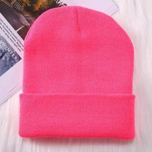 Load image into Gallery viewer, Winter Hats For Men Woman New Beanies Knitted Solid Cute Hat Girls Autumn Female Beanie Caps Warmer Stylish Ladies Casual Cap Outdoor Winter Adult Neutral Warm Hats Candy Color Knitted Woolen Hat for Women Men