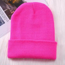 Load image into Gallery viewer, Winter Hats For Men Woman New Beanies Knitted Solid Cute Hat Girls Autumn Female Beanie Caps Warmer Stylish Ladies Casual Cap Outdoor Winter Adult Neutral Warm Hats Candy Color Knitted Woolen Hat for Women Men