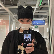 Load image into Gallery viewer, Winter Hats for Woman New Beanies Knitted Hat Cute Ear Girls Autumn Female Beanie Caps Warmer Bonnet Casual Cap Winter Beanie Hats for Women Girls Cable Knit Soft Cute Beanie with Double Pompom Ears Detachable Pompom Fur Hat Girls