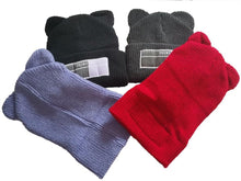 Load image into Gallery viewer, Winter Hats for Woman New Beanies Knitted Hat Cute Ear Girls Autumn Female Beanie Caps Warmer Bonnet Casual Cap Winter Beanie Hats for Women Girls Cable Knit Soft Cute Beanie with Double Pompom Ears Detachable Pompom Fur Hat Girls