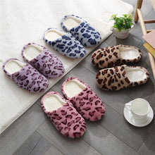 Load image into Gallery viewer, Winter Home Slippers Women Cotton Shoes Soft Plush Indoor Slippers Shoes For Women Men Couple Warm Fur Slippers Cute Comfy Fuzzy Knitted Memory Foam Slip On House Slippers