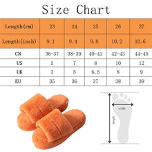 Load image into Gallery viewer, Winter Home Slippers Women Plush Fluffy Flip Flops Warm Shoes Soft Thick Soled Indoor Bedroom Fur Slides Women's Fuzzy Open Toe House Slippers Fancy Plush Slippers