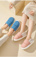 Load image into Gallery viewer, Winter House Warm Women Fur Slippers Waterproof Upper Couples Plush Shoes Home Men Fluffy Slides Warm Memory Foam House Slippers Cozy Winter Womens House Shoes Fur Indoor Outdoor Slippers