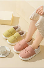 Load image into Gallery viewer, Winter House Warm Women Fur Slippers Waterproof Upper Couples Plush Shoes Home Men Fluffy Slides Warm Memory Foam House Slippers Cozy Winter Womens House Shoes Fur Indoor Outdoor Slippers