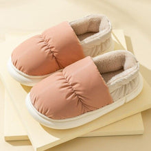 Load image into Gallery viewer, Winter House Warm Women Fur Slippers Waterproof Upper Couples Plush Shoes Home Men Fluffy Slides Warm Memory Foam House Slippers Cozy Winter Womens House Shoes Fur Indoor Outdoor Slippers