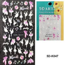 Load image into Gallery viewer, Winter Knit Sweater Cloth Pattern 5D Nails Decal Engraved Embossed Nail Art Adhesive Decals For new year Valentines Gift Palm Leaf Nail Self-Adhesive Decals Nail Stickers Water Transfer Fresh Nail Decals for Nail Art Butterfly Palm