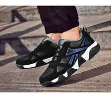 Load image into Gallery viewer, Winter Leather Sneakers Keep Warm Waterproof Mans Sneakers Work Casual Shoes Mens Autumn Anti-slip Leather Lace Up Lightweight Soft Modern Comfortable Classic Walking Sneakers