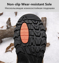 Load image into Gallery viewer, Winter Men's Boots Warm Snow Boots High Quality Leather Waterproof Outdoor Men Hiking Boots Waterproof Non-Slip Trail Fur Lined Ankle Boots Leather Winter Shoes
