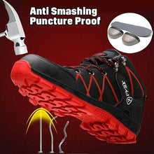 Load image into Gallery viewer, Winter Safety Shoes Waterproof Men's Boots Outdoor Warm Waterproof Non-slip Ankle Snow Boot Thick Plush Rubber Outdoor Snow Boots Winter Trail Camping Durable Cold Weather Shoes