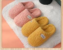Load image into Gallery viewer, Winter Short Plush Cotton Home Slippers Women Indoor Floor Footwear Fashion Men Household Warm Slides Flat Couple House Slippers With Memory Foam Snd Comfortable Warm Shoes