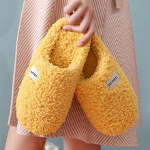 Load image into Gallery viewer, Winter Short Plush Cotton Home Slippers Women Indoor Floor Footwear Fashion Men Household Warm Slides Flat Couple House Slippers With Memory Foam Snd Comfortable Warm Shoes