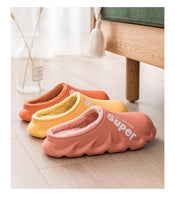 Load image into Gallery viewer, Winter Slippers Warm Men Shoes Waterproof Women Couples Non-Slip Plush Cotton Indoor Outdoor Cozy Home Autumn Thick Slippers Cozy Slip-On Memory Foam Fur House Slippers Warm Fleece Lining Indoor Outdoor Garden Bedroom Plush Shoes
