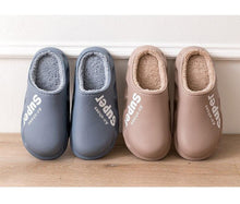 Load image into Gallery viewer, Winter Slippers Warm Men Shoes Waterproof Women Couples Non-Slip Plush Cotton Indoor Outdoor Cozy Home Autumn Thick Slippers Cozy Slip-On Memory Foam Fur House Slippers Warm Fleece Lining Indoor Outdoor Garden Bedroom Plush Shoes