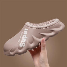 Load image into Gallery viewer, Winter Slippers Warm Men Shoes Waterproof Women Couples Non-Slip Plush Cotton Indoor Outdoor Cozy Home Autumn Thick Slippers Cozy Slip-On Memory Foam Fur House Slippers Warm Fleece Lining Indoor Outdoor Garden Bedroom Plush Shoes