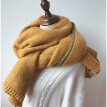 Load image into Gallery viewer, Winter Soft Solid Thicken Soft Lightweight Warm Scarf Cashmere Scarves Pashmina Shawls Wraps Scarves Pashmina Shawls Wraps Knitted Wool Long Scarf Women