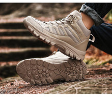 Load image into Gallery viewer, Winter Walking Shoes Mens Boots Outdoor Hiking Shoes Winter Work Casual Shoes Rubber Ankle Boots Outdoor Breathable Water Resistant Camping Shoes Anti-Skid Ankle Walking Mens Shoes