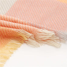 Load image into Gallery viewer, Winter Warm Soft Bandana Plaid Warm Headwear Triangle Scarves Scarf Cashmere Scarf Knit Wraps Shawls Hijabs Shawls Escharpe Elegant Cashmere Scarf Head Wrap Bandana Blanket Shawls Wraps For Female