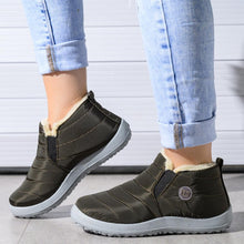 Load image into Gallery viewer, Winter Women Boots Waterproof Snow Shoes Flat Casual Winter Soft Shoes Ankle Boots For Women Snow Boots Winter Slip On Ankle Comfortable Booties Anti-Slip Water Resistant Fully Fur Lined Outdoor Shoes