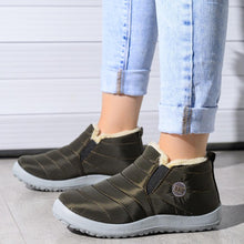 Load image into Gallery viewer, Winter Women Boots Waterproof Snow Shoes Flat Casual Winter Soft Shoes Ankle Boots For Women Snow Boots Winter Slip On Ankle Comfortable Booties Anti-Slip Water Resistant Fully Fur Lined Outdoor Shoes