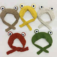 Load image into Gallery viewer, Winter Women Frog Crochet Knitted Hat Hip Hop Skellies Beanies Streetwear Costume Accessory Gift Warm Party Bonnets Cap Kids Knitted Beanie Hat Cute Frog Cartoon Winter Warmer Cap with Big Eyes for Baby Boys Girls