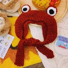 Load image into Gallery viewer, Winter Women Frog Crochet Knitted Hat Hip Hop Skellies Beanies Streetwear Costume Accessory Gift Warm Party Bonnets Cap Kids Knitted Beanie Hat Cute Frog Cartoon Winter Warmer Cap with Big Eyes for Baby Boys Girls
