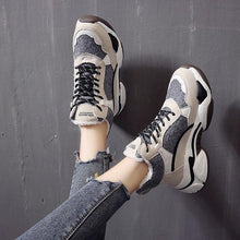 Load image into Gallery viewer, Winter Women's Sneakers Fashion Breathable Casual Running Winter Warm Anti-Slip Soft Sole Warm Fur Lined Winter Womens High Heels Sneakers