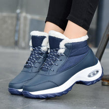 Load image into Gallery viewer, Winter Women's Sneakers Fashion Breathable Casual Running Winter Warm Anti-Slip Soft Sole Warm Fur Lined Winter Womens High Heels Sneakers