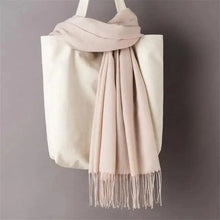 Load image into Gallery viewer, Winter Women Scarf Female Scarves For Women Solid Shawl Wraps For Winter Casual Wear Travel Friendly Wool Tassel Scarf Fashion Solid Color Toddler Soft Warm Scarves