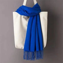 Load image into Gallery viewer, Winter Women Scarf Female Scarves For Women Solid Shawl Wraps For Winter Casual Wear Travel Friendly Wool Tassel Scarf Fashion Solid Color Toddler Soft Warm Scarves