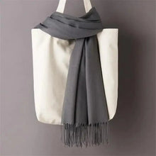 Load image into Gallery viewer, Winter Women Scarf Female Scarves For Women Solid Shawl Wraps For Winter Casual Wear Travel Friendly Wool Tassel Scarf Fashion Solid Color Toddler Soft Warm Scarves