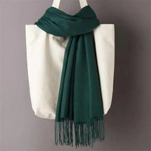 Load image into Gallery viewer, Winter Women Scarf Female Scarves For Women Solid Shawl Wraps For Winter Casual Wear Travel Friendly Wool Tassel Scarf Fashion Solid Color Toddler Soft Warm Scarves